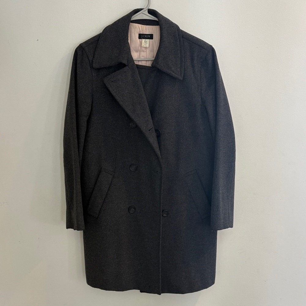 J. Crew Charcoal Wool blend Overcoat